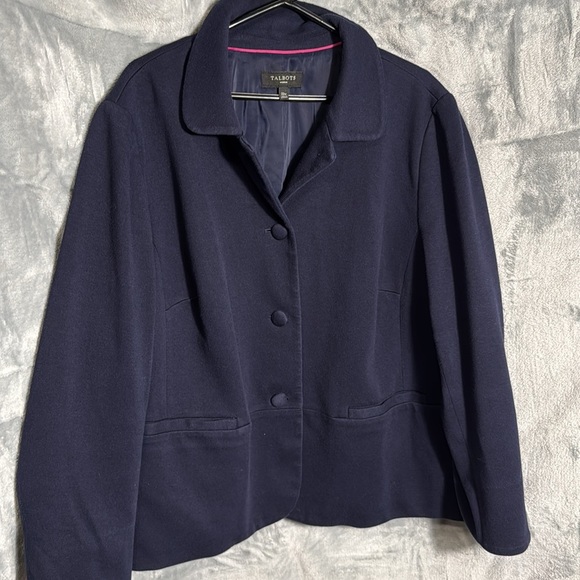 Talbots blazer plus size jacket women’s size 22 Navy blue Jacket by Talbots - Picture 3 of 13